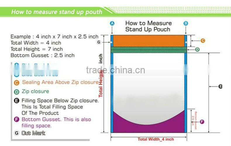 Food Grade Almond Nuts Zipper Stand Up Bag