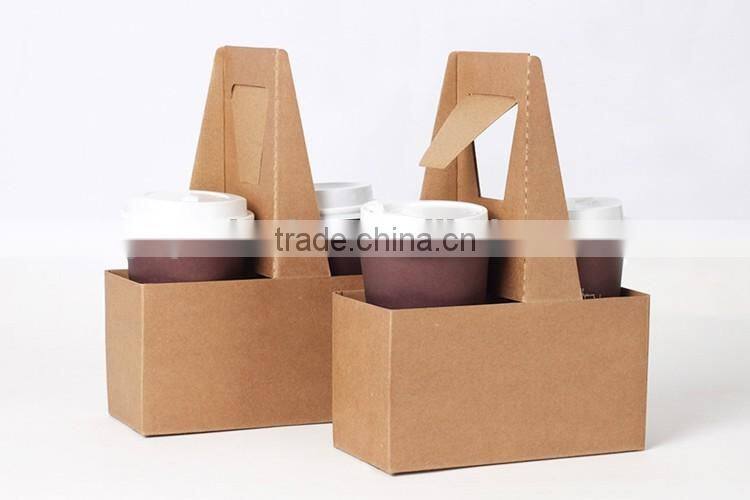 wholesale high quality take away paper cup carrier tray holder corrugated paper material