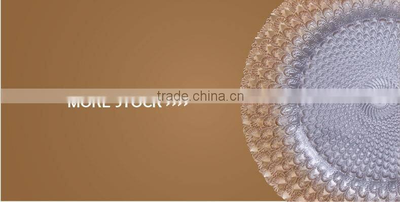 SAMYO handmade simple orange restraunt plate glass