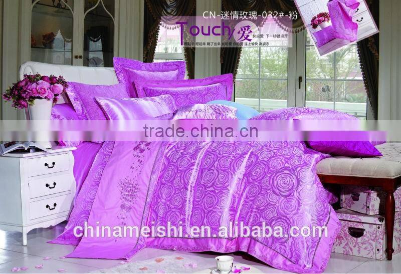 Fashion and elegant best home textile rayon silk bedding set