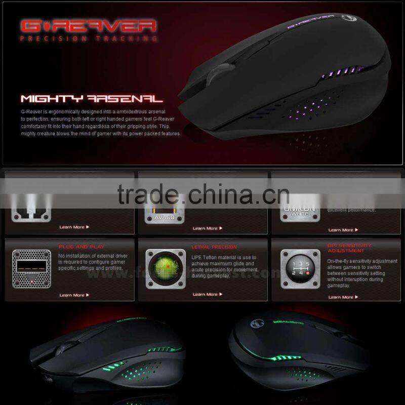 Team Scorpion G-Reaver R2 Ergonomics 200DPI RTS Gaming Mouse Mice