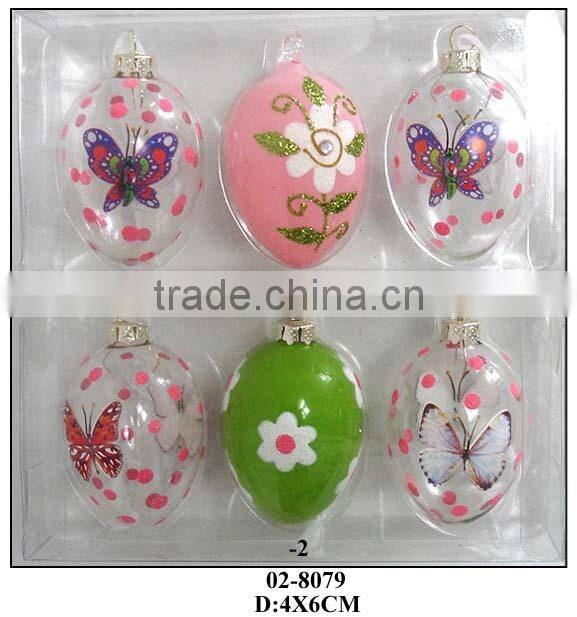 (02-8079)colourful glass eggs for Easter gift