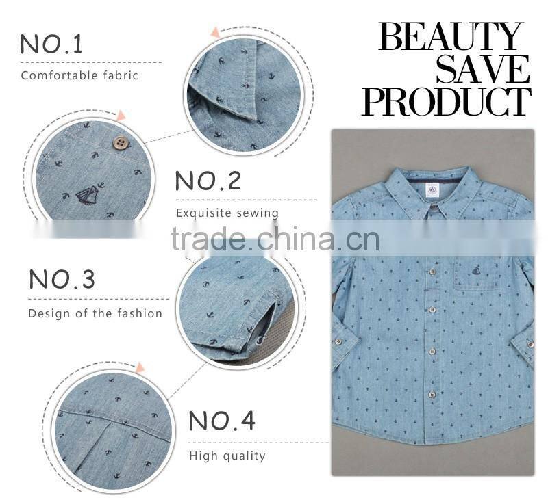 top grade indigo wash kids safety high visibility shirt printing