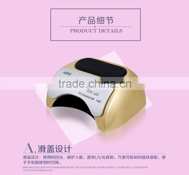 2016 Promotion Hotsaling Factory outlets 48 Watts LED Nail UV Lamp 48W LED UV Nail Gel Polish Curing Lamp Dryer