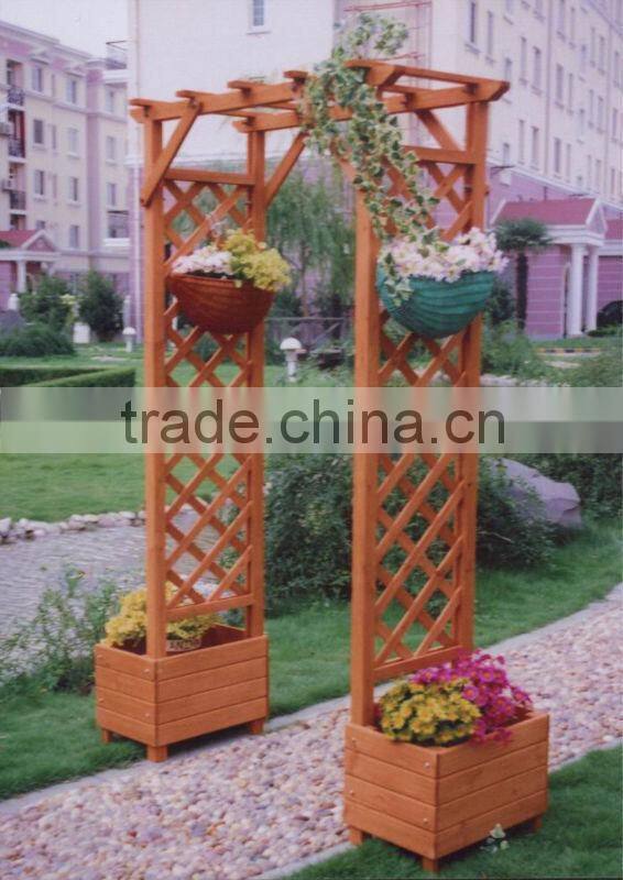 LEAFFY-Chinese Fir Wood Arch with Planter
