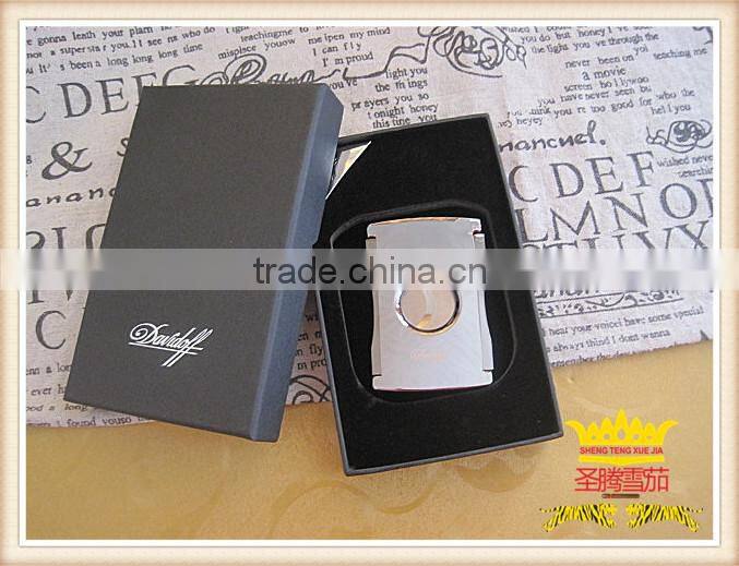 Double blade stainless steel cigar cutter