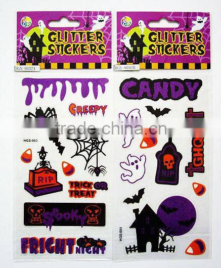 PVC Glitter Stickers for Halloween