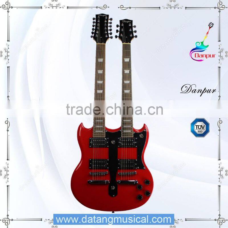 5 strings and 4 strings electric bass guitar double neck