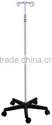 hospital movable stainless steel infusion support I.V.pole