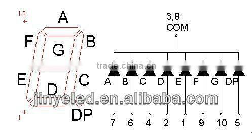 led single digital display 1 inch High Brightness Green Light digital led display digital display boards price