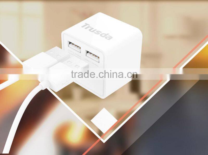 2016 USB Travel Charger 5V 3.4A 17W AC Adapter USB Wall charger with 2 port USB Charger 3C PSE FCC UL