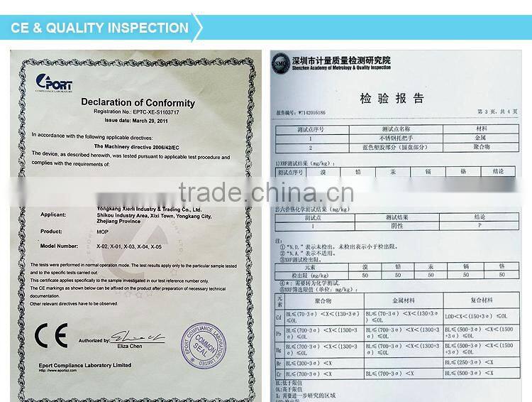 Aluminum mop handle floor mop easy mop plastic mop and broom holder