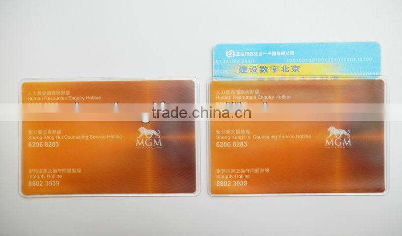 Guangzhou factory octopus card pvc holder , clear pvc id card holders