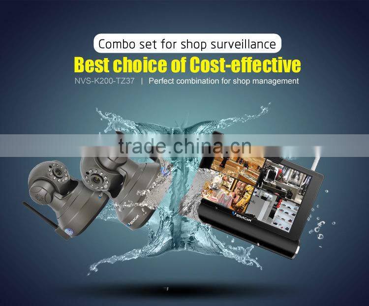 7inch touch screen HD Wifi NVS Hot New Products Real time record 7 inches touch screen home security alarm camera system