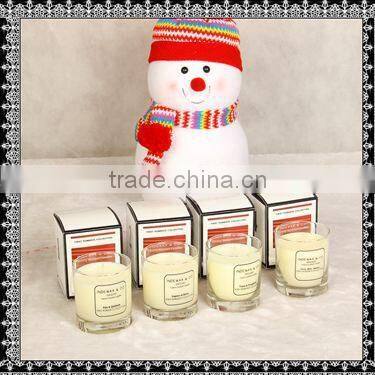 Luxury Natural Soy Candle in high end glass jar with cardboard box