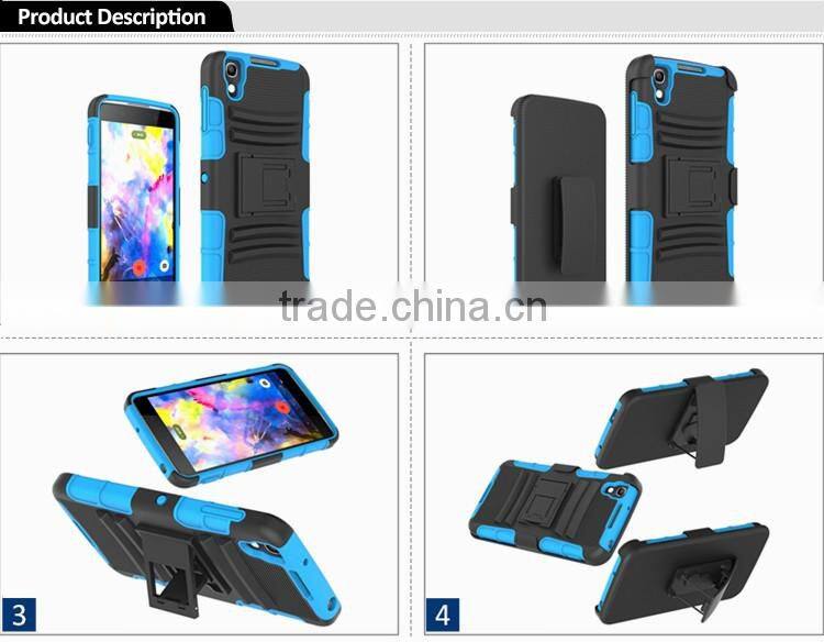 Top Selling 3 in 1 Silicone + PC Hybrid Kickstand Handy Outdoor Belt Clip Case For Alcatel One Touch Idol 4 Back Cover China