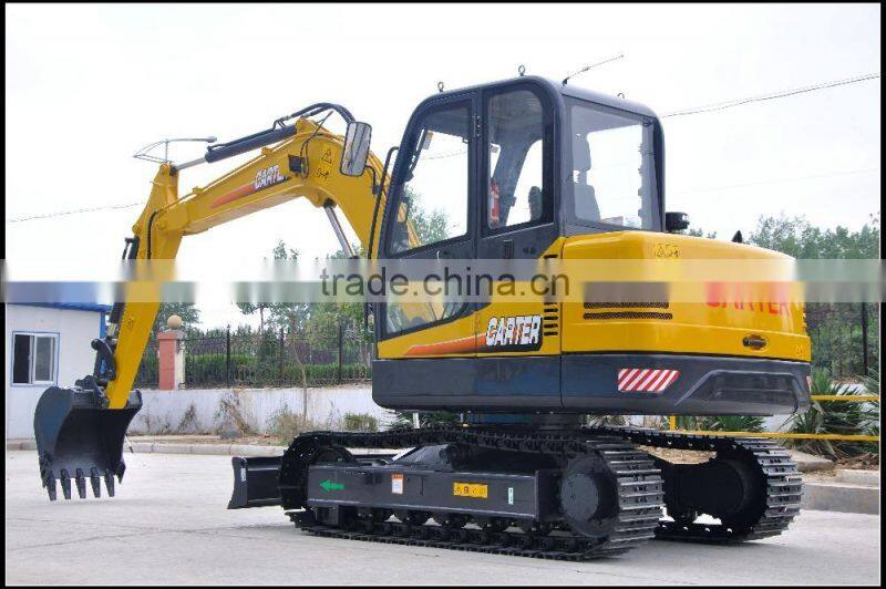6 Ton China Made Brand New Small Excavator with Steel Crawler, CE / ISO Certificate, CT65-8A , CT65-8B