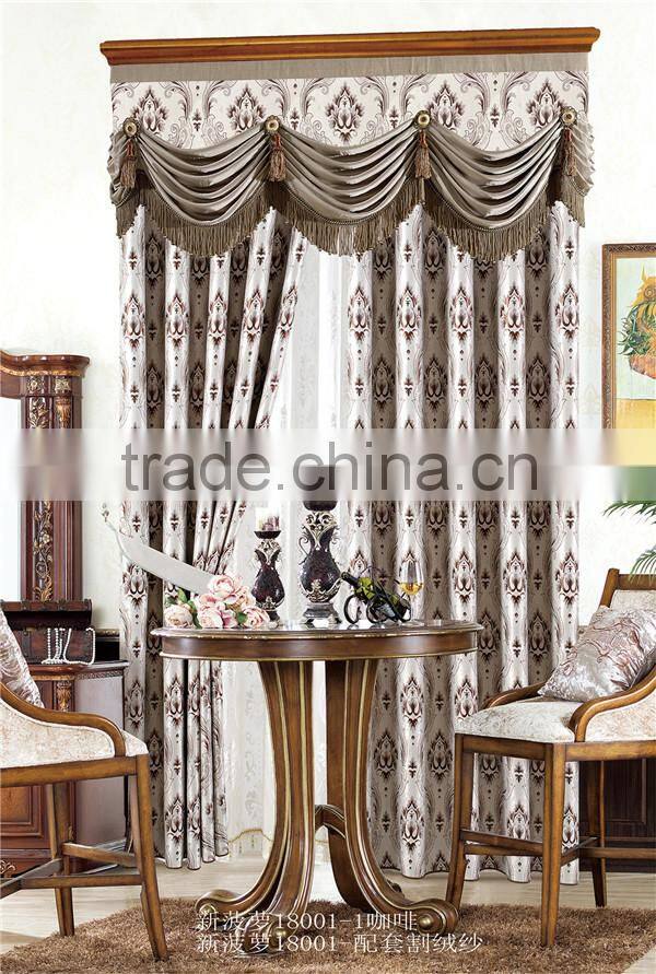 Window curtains design ready made curtains jacquard curtain