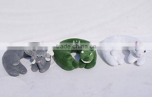 Very cute embroidered plush animal pillow