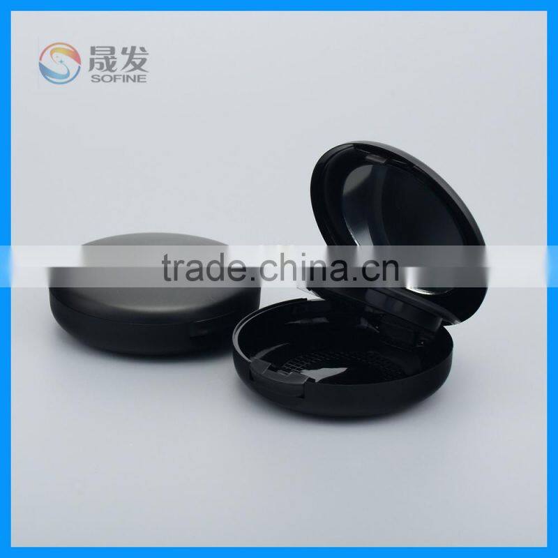 Duo cosmetics compact powder case with window