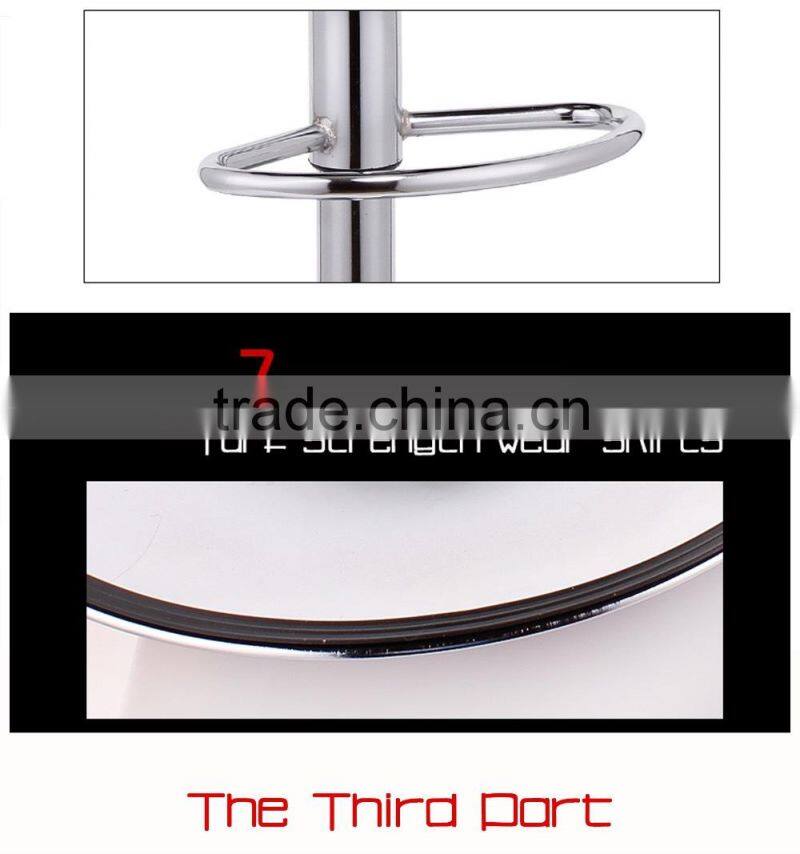 Funky white leather commercial bar stools