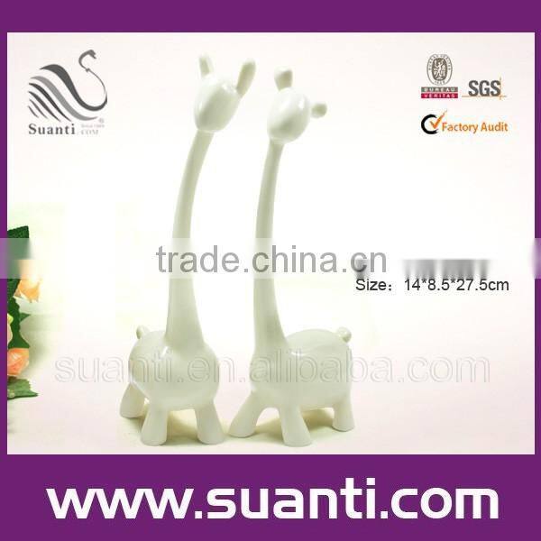 white resin deer statue