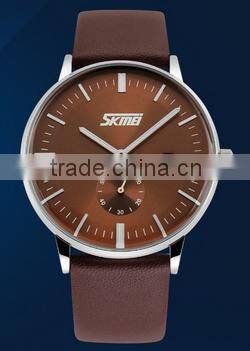 fashion man quartz leather japan movt quartz 3 atm water resistant watch