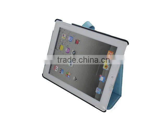 blue standing smart leather case for Ipad 2 3 4