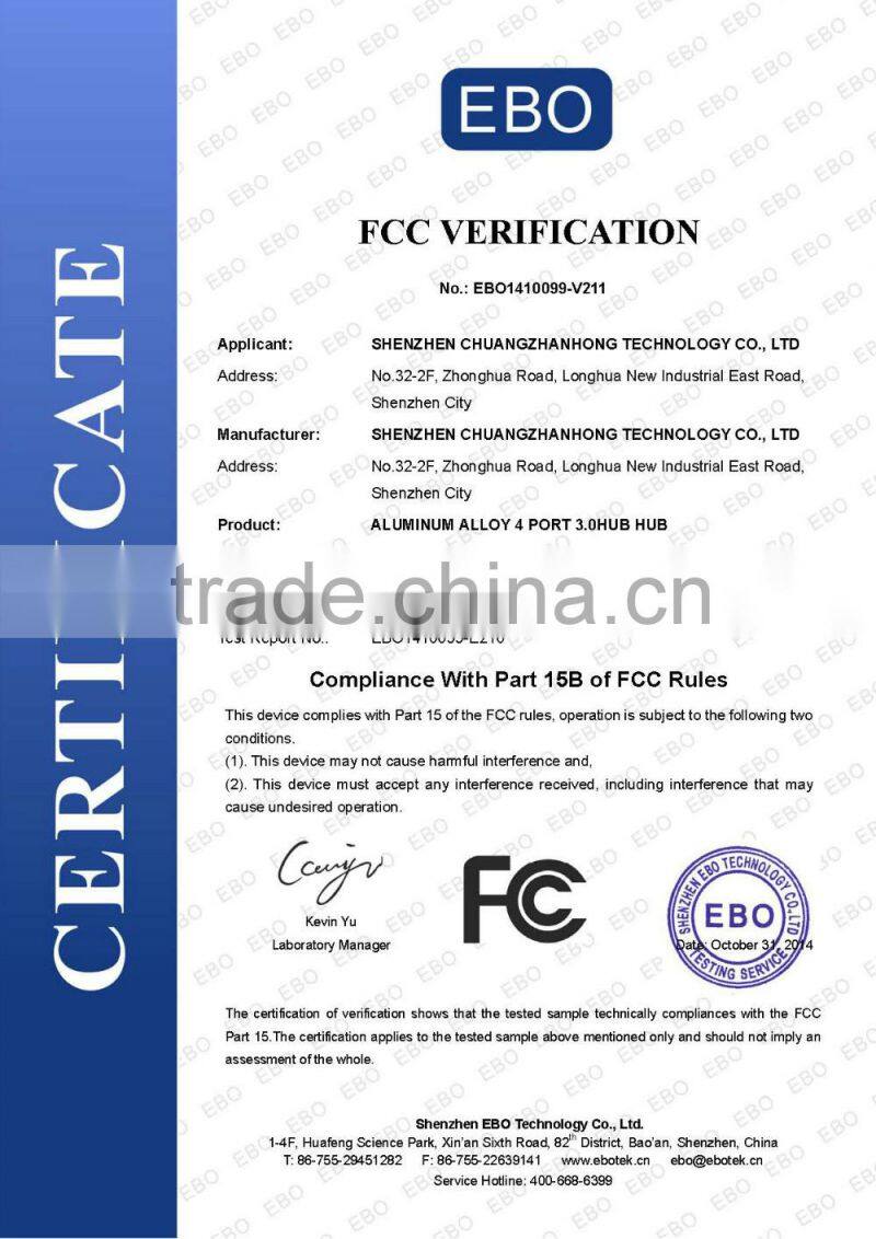 Factory Supply Premium 4 port usb 3.0 hub from usb por hub suppliers with LED indicators and easy to be fixed on the PC or table