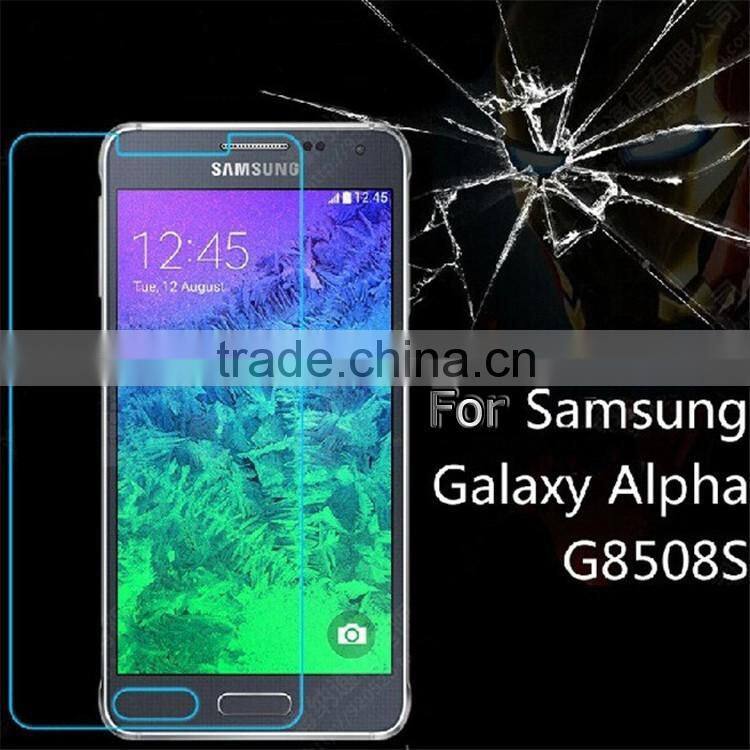 Gold Supplier 0.3mm Tempered Glass impact resistant screen protector for Samsung Galaxy Alpha G850 oem/odm (Glass Shield)