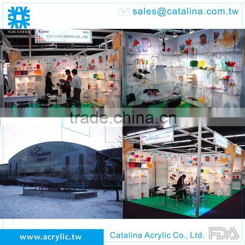 Hand made Line design acrylic Hotel Bathroom Waste Bin