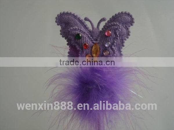 promotional butterfly shaped quill feather pen