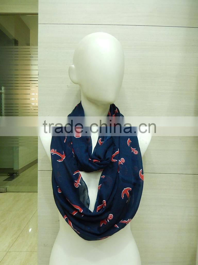 100% polyester printed Loop Infinity Scarves