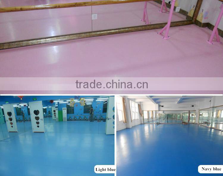 Commercial anti-static homogeneous pvc flooring for danceing room