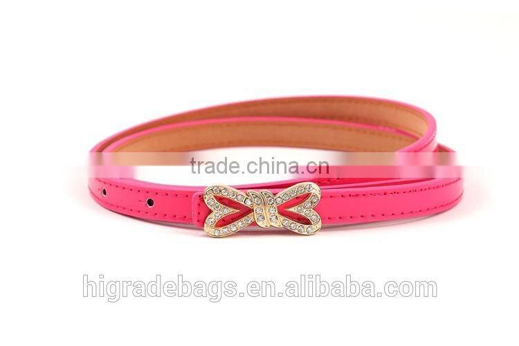 ladies thin Pu leather belt fashion