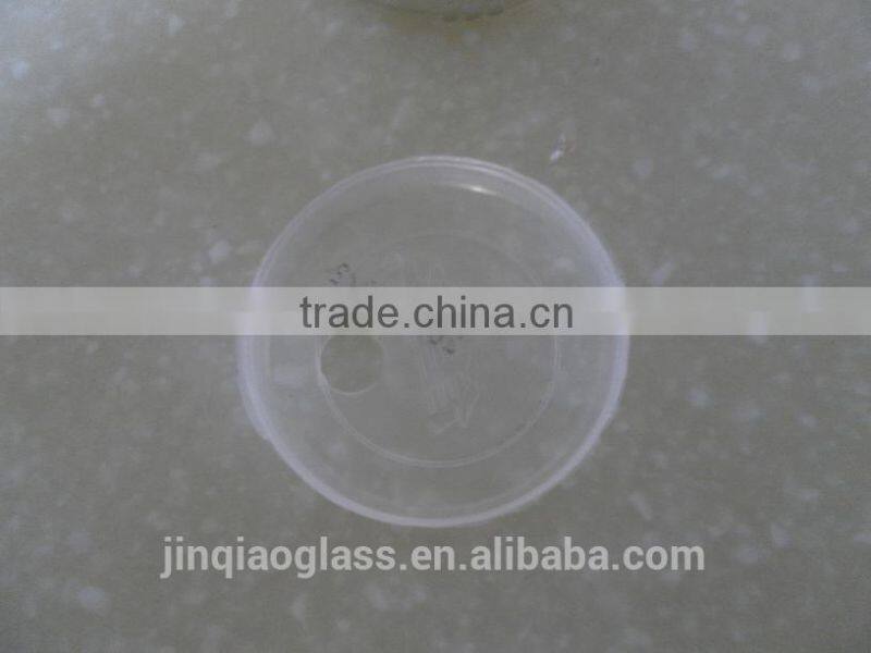 hot stamping 210ml milk glass bottle with lid