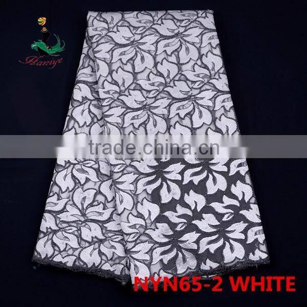 Haniye 2016 wholesale embroidery tulle lace fabric african net lace fabric for nigerian Party/NYN65