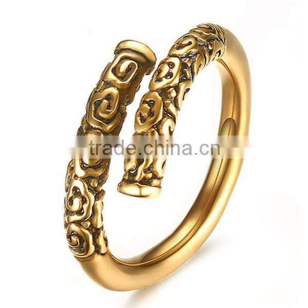 Chinese Style Journey To The West Stainless Steel Jewelry Men Ring