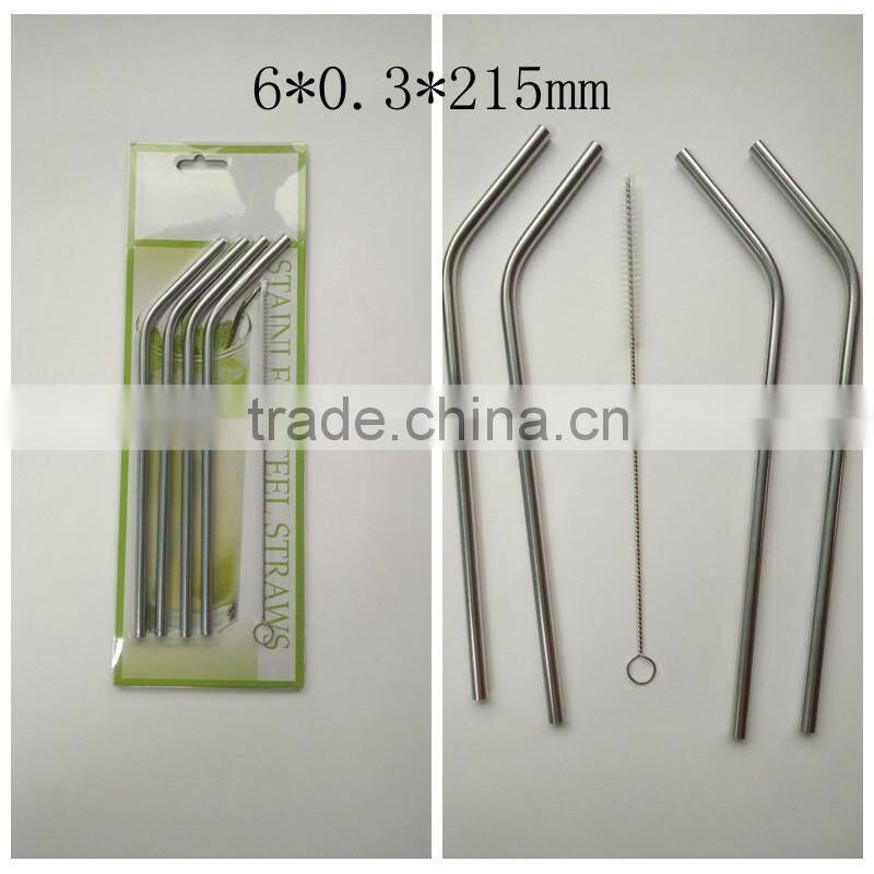 304 Stainless Steel Drinking Straws and Cleaning Brushes 4+1 Set Eco Friendly Funny Drinking Straw