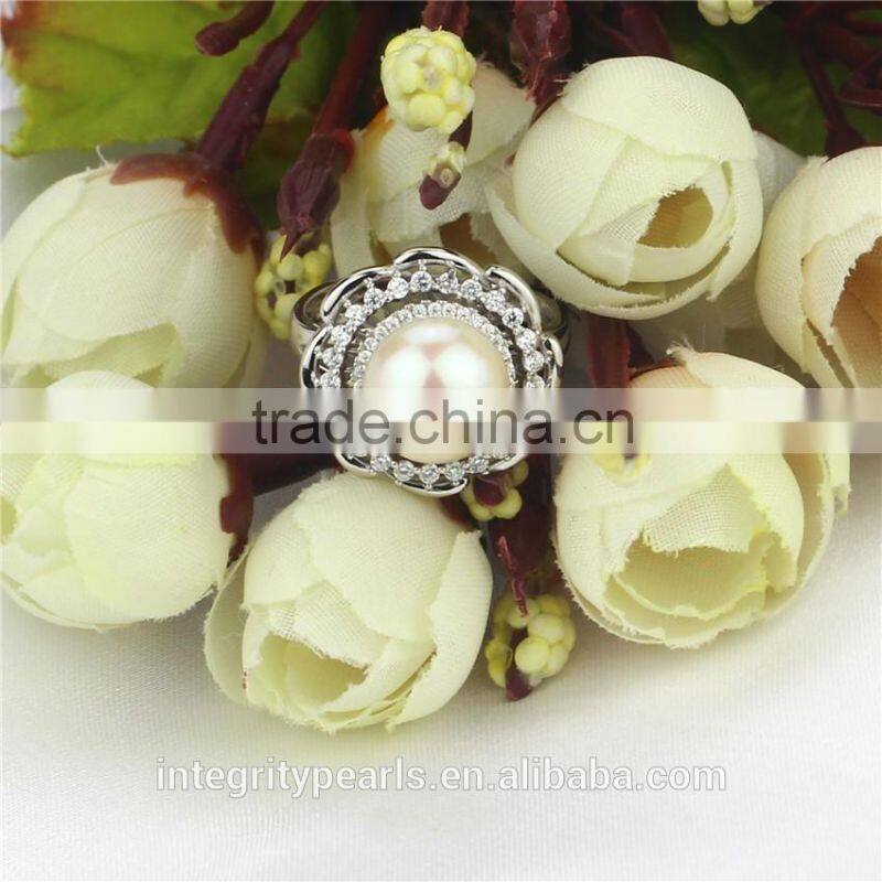 925 stering silver AA 7.5 - 8 mm freshwater pearl ring