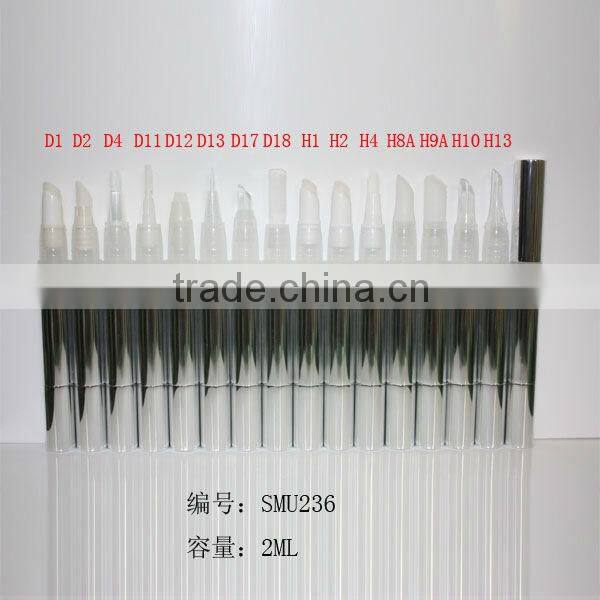 SMU236---2ml Cosmetic pen for teeth whitening gel, lipgloss/ aluminum empty pen