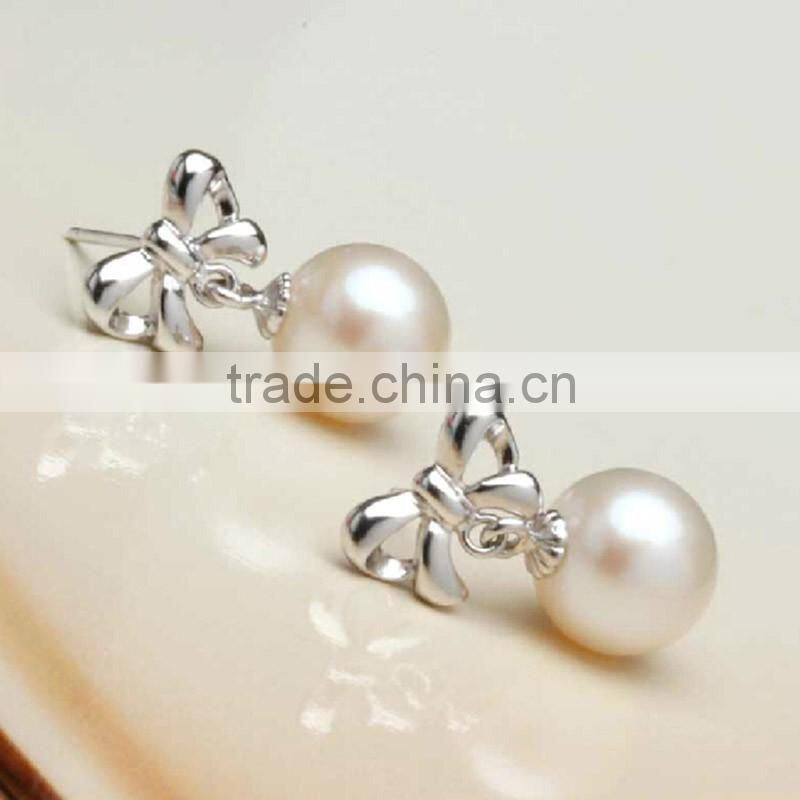 2014 Cheap Earrings Wholesale , Mix Color Fake Pearl Earrings