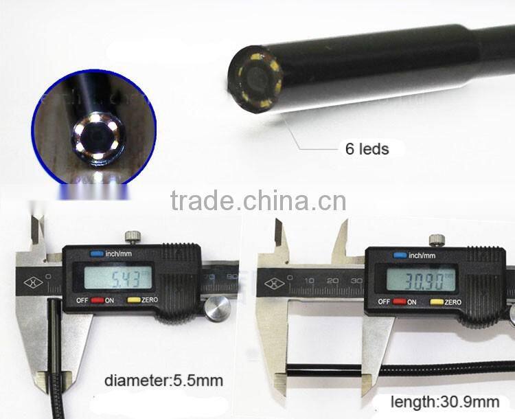 mini portable 5.5mm dia length 10m waterproof camera micro usb industrial endoscope camera
