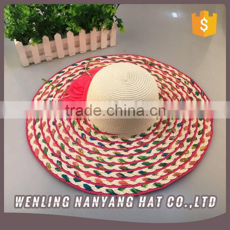 Elegant Women Beach Paper Hats High Quality Sombrero Taizhou Factory