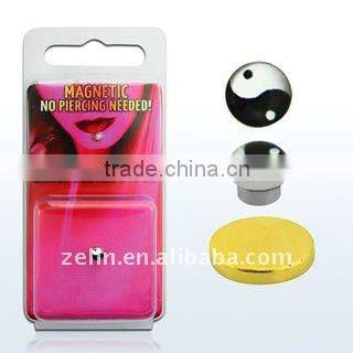 fake magnetic labret studs ear ring body piercing jewelry