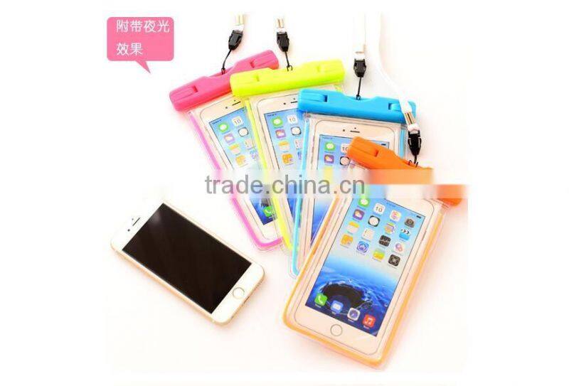 Universal Waterproof Case Outdoor Cellphone Dry Bag for All Phones Fluorescent design