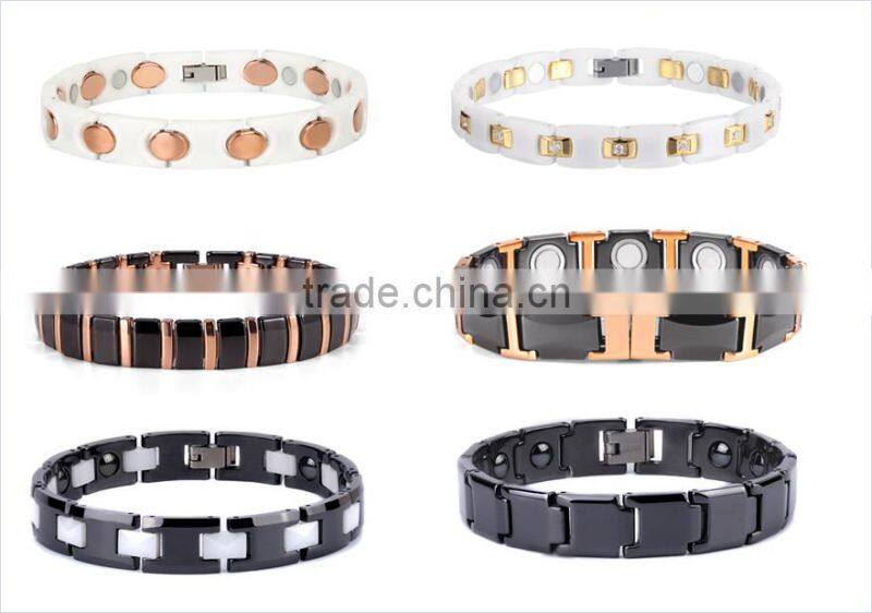Bio energy power bracelet magnetic ceramic bracelets stock