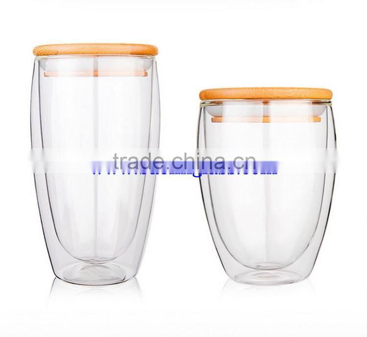 Personalized Double Wall Glass Reusable Water Bottle with Fruit Infuser