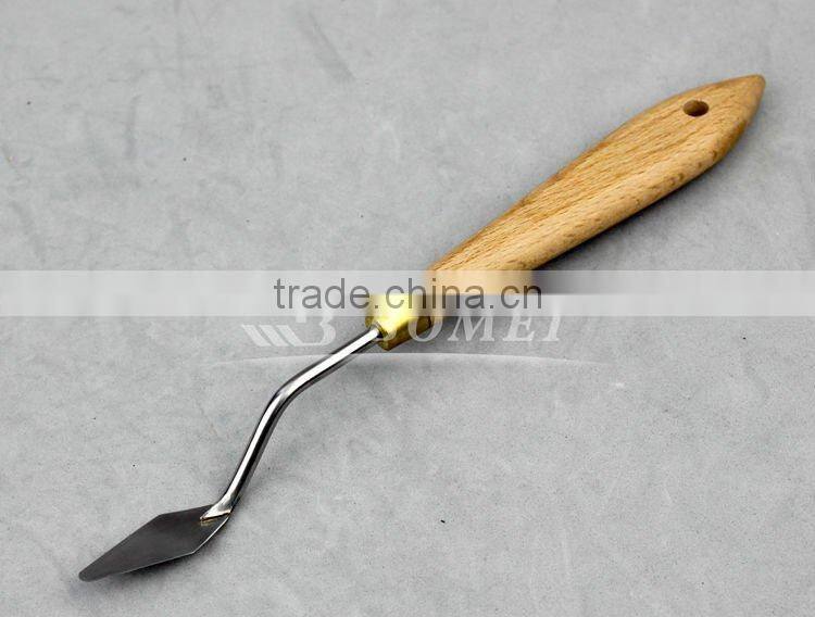 wood handle stainless steel palette painting knife