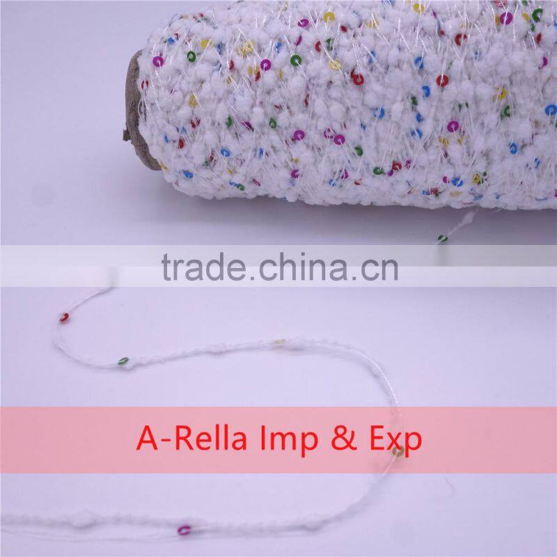 fancy yarn with the beads and the sequin new style